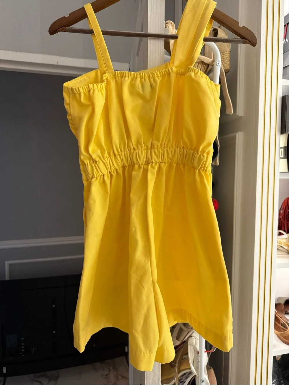 Habitual Yellow Bow-Front Girls' One-Piece romper